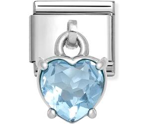 Nomination Blue Heart Crystal Charm