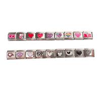 Nomination Bracelet Set, Italian Charm Bracelet with 18 Detachable Charms and Opening Tool, DIY Jewellery for Women and Men, Ideal for Daily Wear and Gift Giving