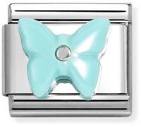 Nomination CLASSIC Silvershine Turquoise Butterfly Synthetic Stone Charm 330509/15