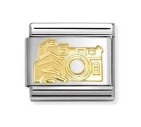 Nomination CLASSIC Stainless Steel & 18ct Yellow Gold Camera Charm 030108/17