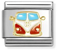 Nomination Red & White Van Yellow Gold Charm