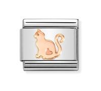 Nomination Rose Gold Cat Charm - Stainless Steel