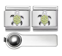 Nomination Charms, Personalized Marine Life Charm for Bracelets with Installation Tool, Italian Charms, Suitable For Daily Wear