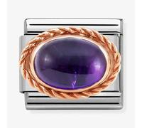 Nomination CLASSIC Composable Rose Gold Amethyst Bracelet 030000 + 430507/35