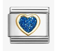 Nomination Blue Glitter Heart Charm