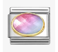 Nomination Pink & Blue Ombre Stone Yellow Gold Charm