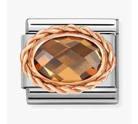 Nomination Framed Smokey Crystal Oval Charm