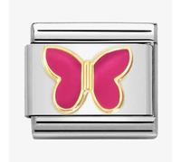Nomination CLASSIC Composable Gold Fuchsia Enamel Butterfly Charm 030285/62