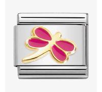 Nomination CLASSIC Composable Gold Fuchsia Enamel Dragonfly Charm 030285/57