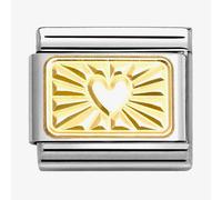 Nomination CLASSIC Composable Gold Heart Etched Plate Charm 030121/58