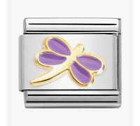 Nomination CLASSIC Composable Gold Lilac Enamel Dragonfly Charm 030285/55