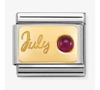 Nomination July Ruby Yellow Gold Charm