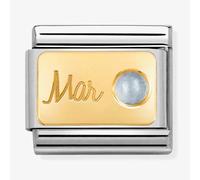 Nomination March Aquamarine Yellow Gold Charm