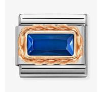 Nomination Rose Gold Blue Baguette Crystal Charm