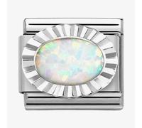 Nomination Silver White Opal Charm