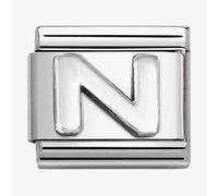 Nomination Oxidised Silver Letter Charm - Letter N