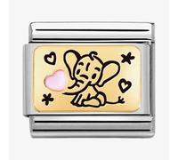 Nomination Gold Pink Elephant Charm