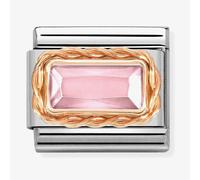 Nomination CLASSIC Composable Pink Cubic Zirconia Rose Gold Rope Charm 430604/003
