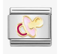 Nomination Gold Pink Pacifier Dummy Charm