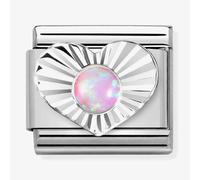 Nomination CLASSIC Composable Pink Opal Heart Fluted Bezel Charm 330508/38