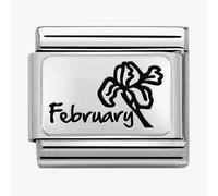 Nomination CLASSIC Composable Plates February Flower Charm 330112/14