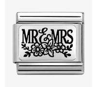 Nomination CLASSIC Composable Plates Floral Mr & Mrs Charm 330111/15