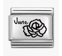 Nomination June Flower Plate Silver Shine Charm