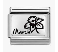Nomination CLASSIC Composable Plates March Flower Charm 330112/15