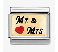 Nomination CLASSIC Composable Plates Mr & Mrs With Heart Charm 030284/53