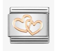 Nomination CLASSIC Composable Romance Linked Hearts Charm 430104/41