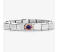 Nomination CLASSIC Composable Rose Gold Amethyst Bracelet 030000 + 430507/35