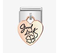 Nomination CLASSIC Composable Rose Gold Good Luck Heart Pendant Charm 431803/07*