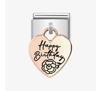 Nomination CLASSIC Composable Rose Gold Happy Birthday Heart Pendant Charm 431803/06