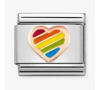 Nomination CLASSIC Composable Rose Gold Multicoloured Heart Charm 430202/15