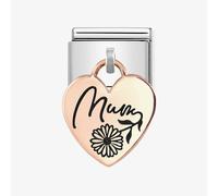 Nomination CLASSIC Composable Rose Gold Mum Heart Pendant Charm 431803/03