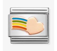 Nomination CLASSIC Composable Rose Gold Rainbow and Heart Charm 430202/16