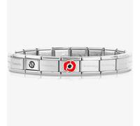 Nomination CLASSIC Composable Silver Red Poppy Bracelet 030000 + 330305/17