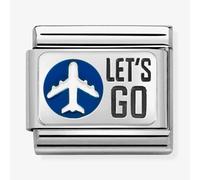 Nomination Let's Go Aeroplane Silver Shine Charm