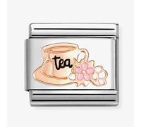 Nomination CLASSIC Composable Tea Cup with Flowers Rose Gold Charm 430202/27