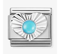 Nomination CLASSIC Composable Turquoise Heart Fluted Bezel Charm 330508/06