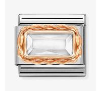 Nomination CLASSIC Composable White Cubic Zirconia Rose Gold Rope Charm 430604/010