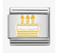 Nomination Gold Birthday Cake Charm