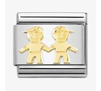 Nomination CLASSIC Composable Yellow Gold Double Brothers Charm 030162/68
