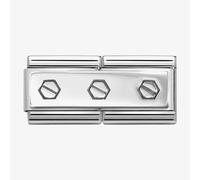 Nomination CLASSIC Double Engraved Triple Hexagonal Screws Charm 330710/50
