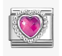 Nomination CLASSIC Fuschia Faceted Heart Charm 330605/030