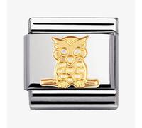 Nomination CLASSIC Gold Animals of the Air Owl Charm 030114/06