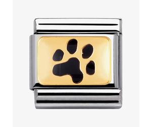 Nomination CLASSIC Gold Animals of the Earth Paw Print Charm 030284/47