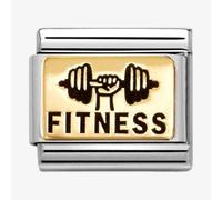 Nomination CLASSIC Gold & Black Fitness Weights Charm 030166/64