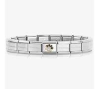 Nomination CLASSIC Gold Black & Silver Glitter Paw Bracelet 030220/22