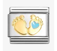 Nomination CLASSIC Gold Blue Baby Feet Charm 030272/86